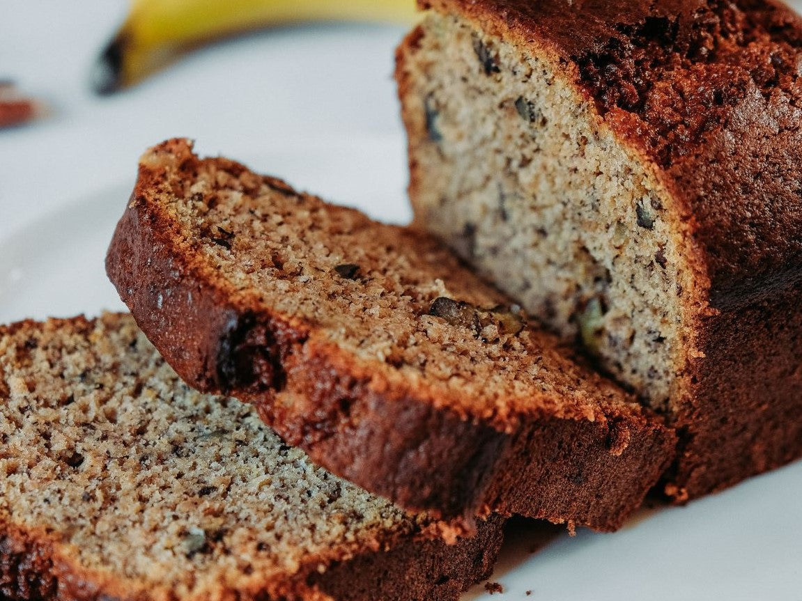 Coconut Dusted and Ginger Banana Bread