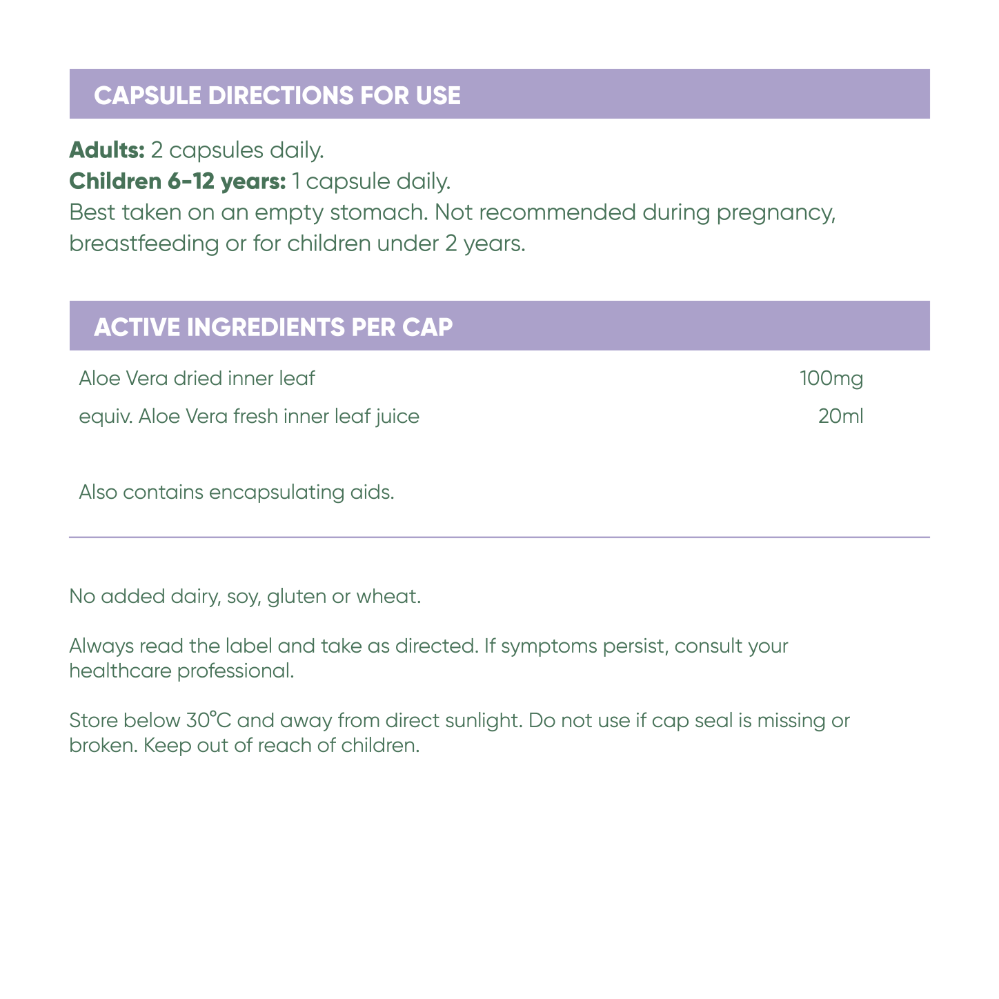 Biogenic Aloe Vera Capsules