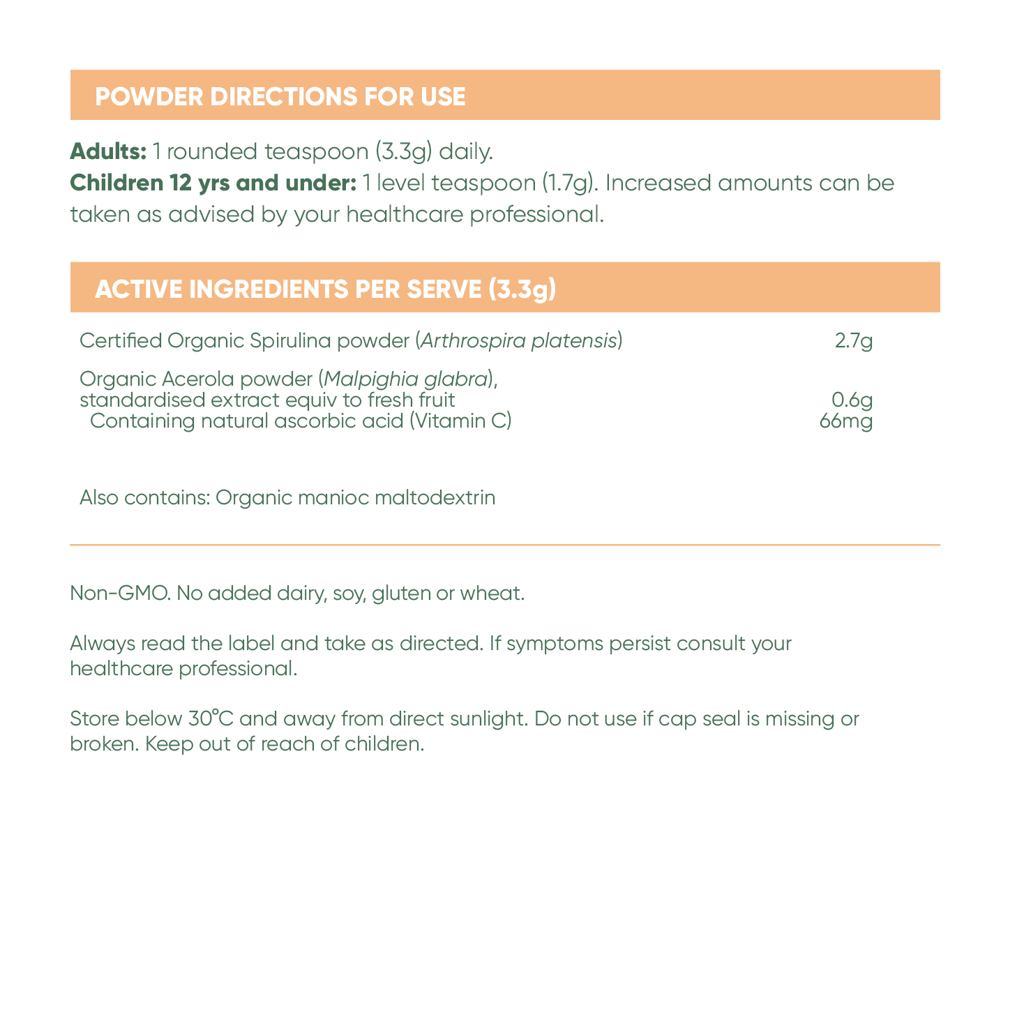 Spirulina + Vitamin C Acerola